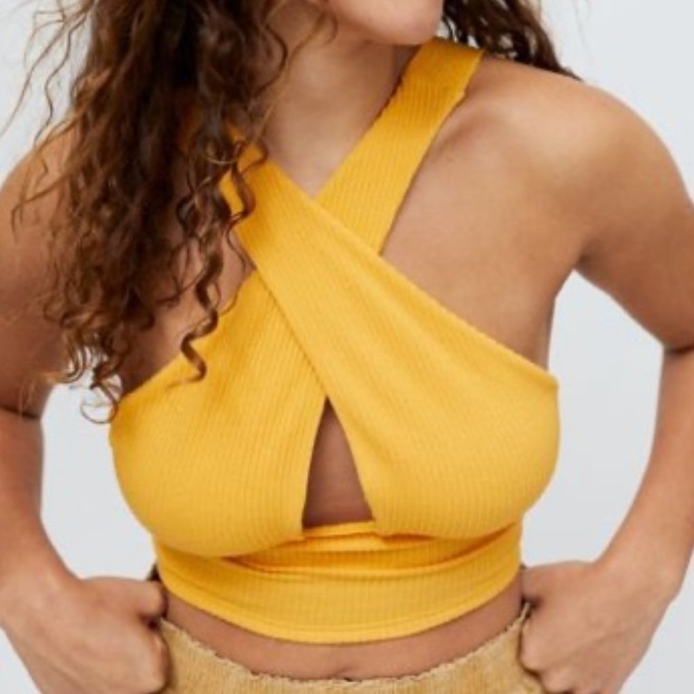 NWT Urban Outfitters Cross Front Crop Top